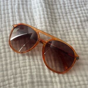 Wildfox Baroness Orange amber aviator sunglasses